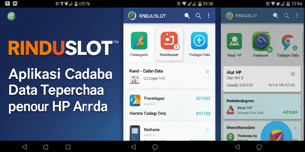 Antarmuka RINDUSLOT yang sederhana dan efisien untuk pencadangan data.
