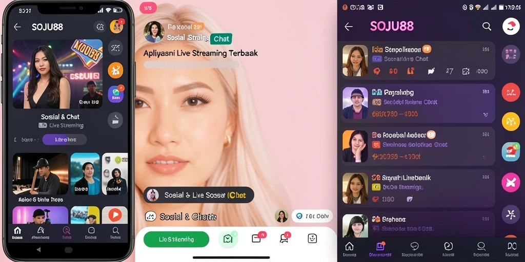 Tampilan antarmuka SOJU88 yang interaktif dan menarik untuk Live Streaming.